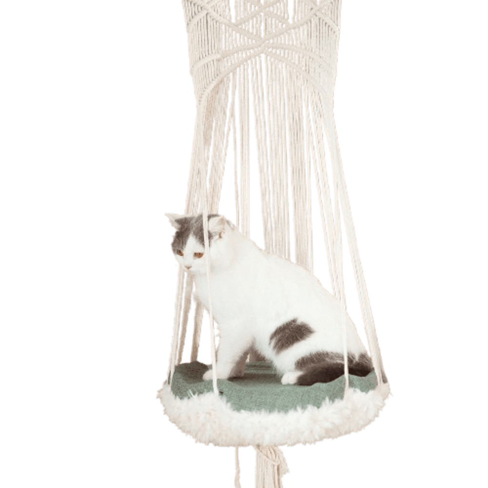 Macrame Woven Cat Hanging Hammock Nest Bed