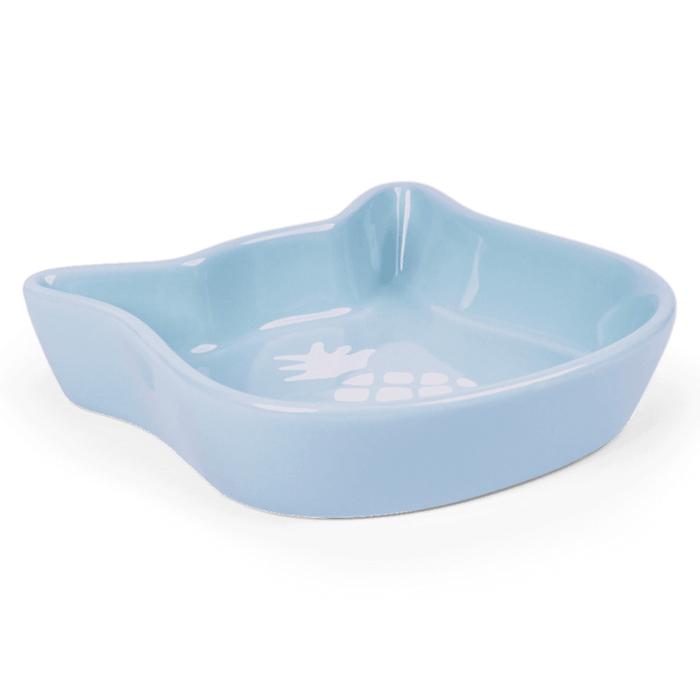 Cat Shaped Pineapple Ceramic Bowl in Blue