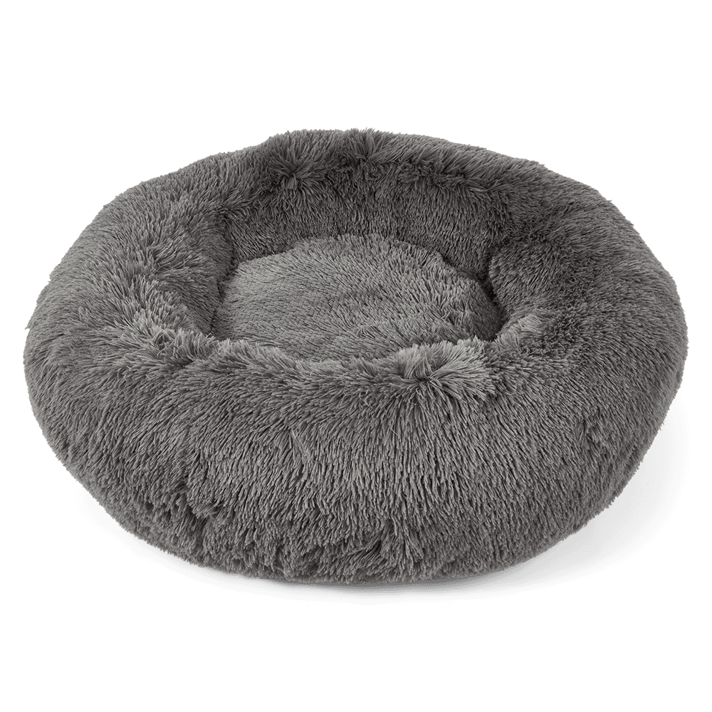 Cosy Calming Bolster Bed For Dogs And Cats Charcoal