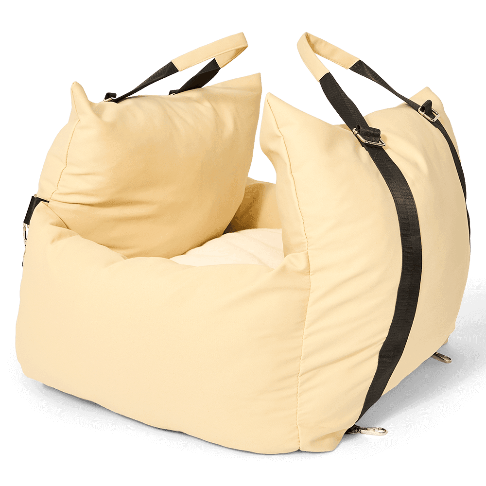 Paws For Life Dog Travel Car Seat Bed Yellow