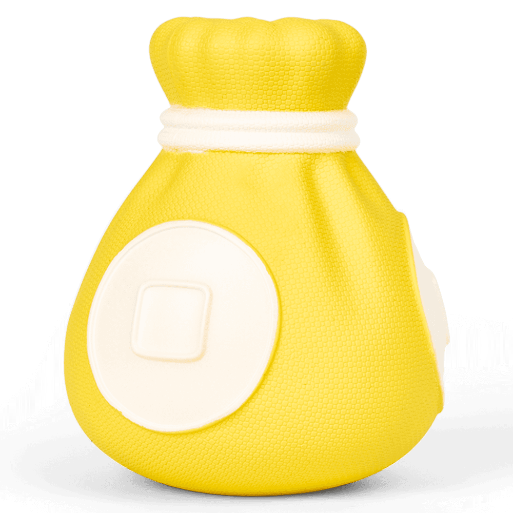 Natural Rubber Money Bag Toy