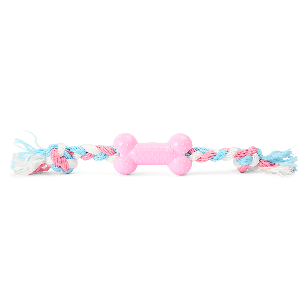 Puppy Bone With Rope Dog Toy