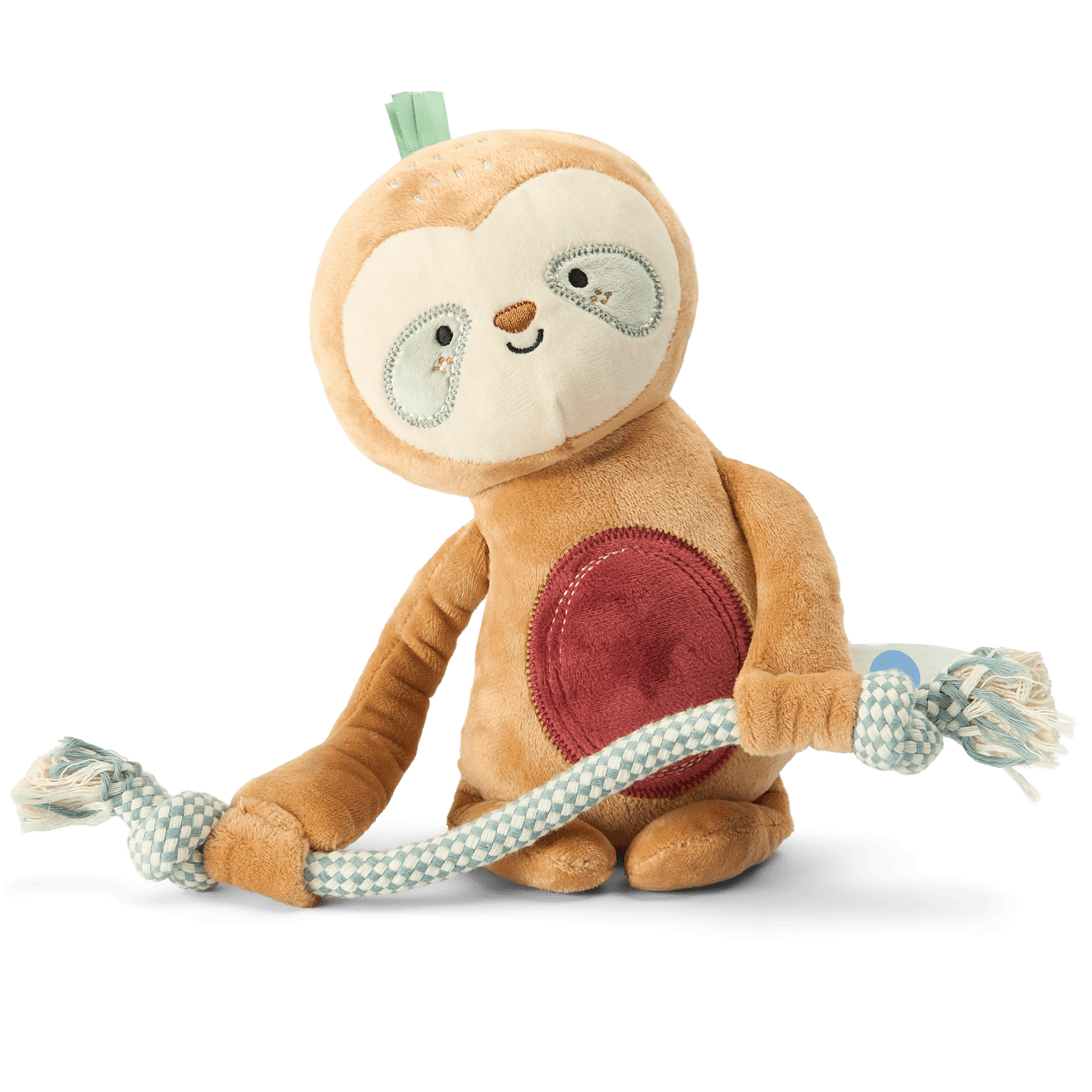 Recycle Life Sloth And Rope Dog Squeaker Toy
