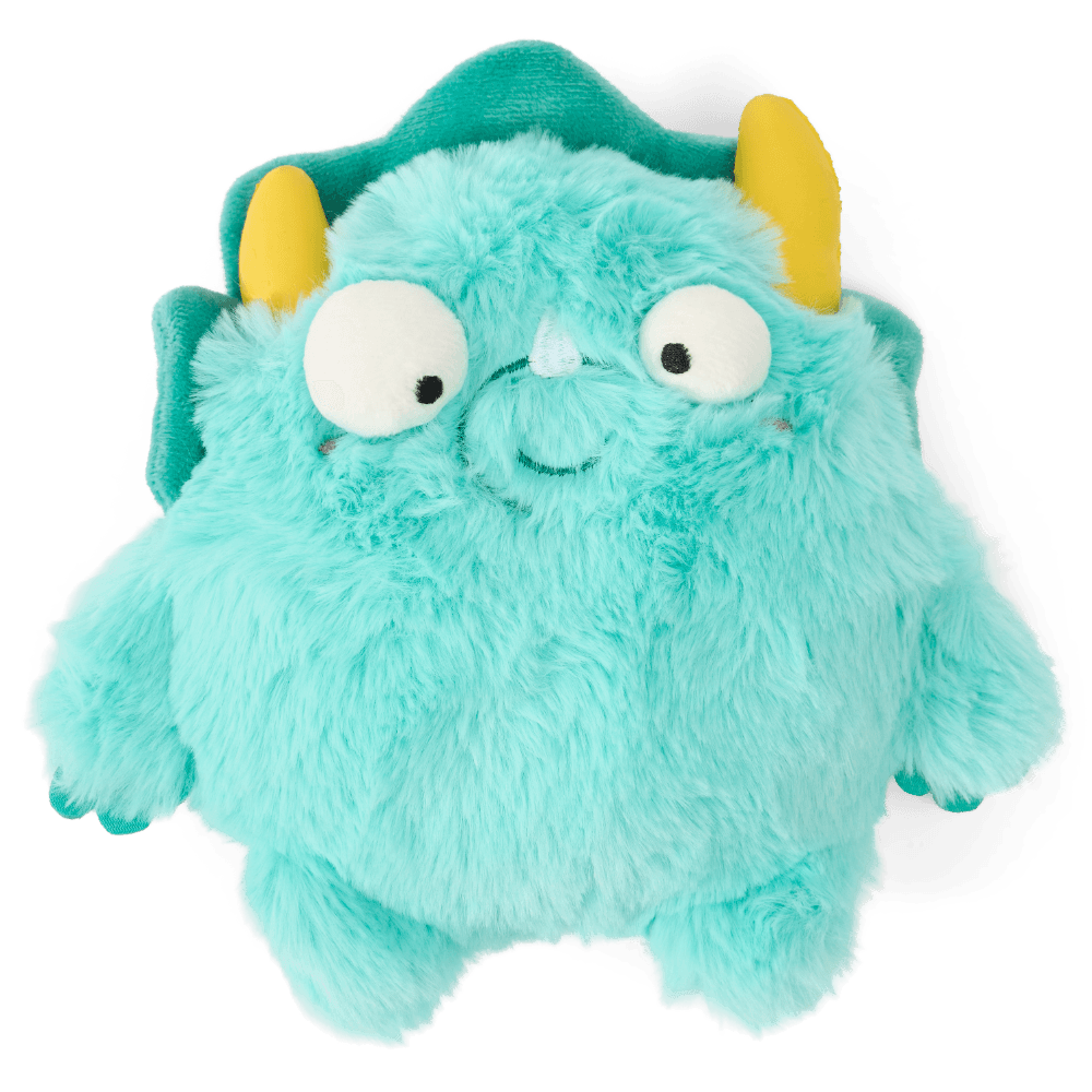 Rip N Reveal Plush Triceratops And Croissant Dog Toy