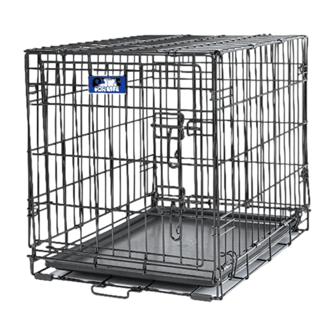Foldable Metal Wire Dog Crate with Tray
