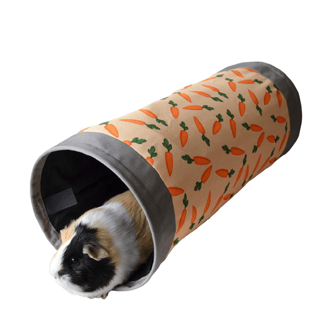 Carrot Fabric Small Animal Tunnel
