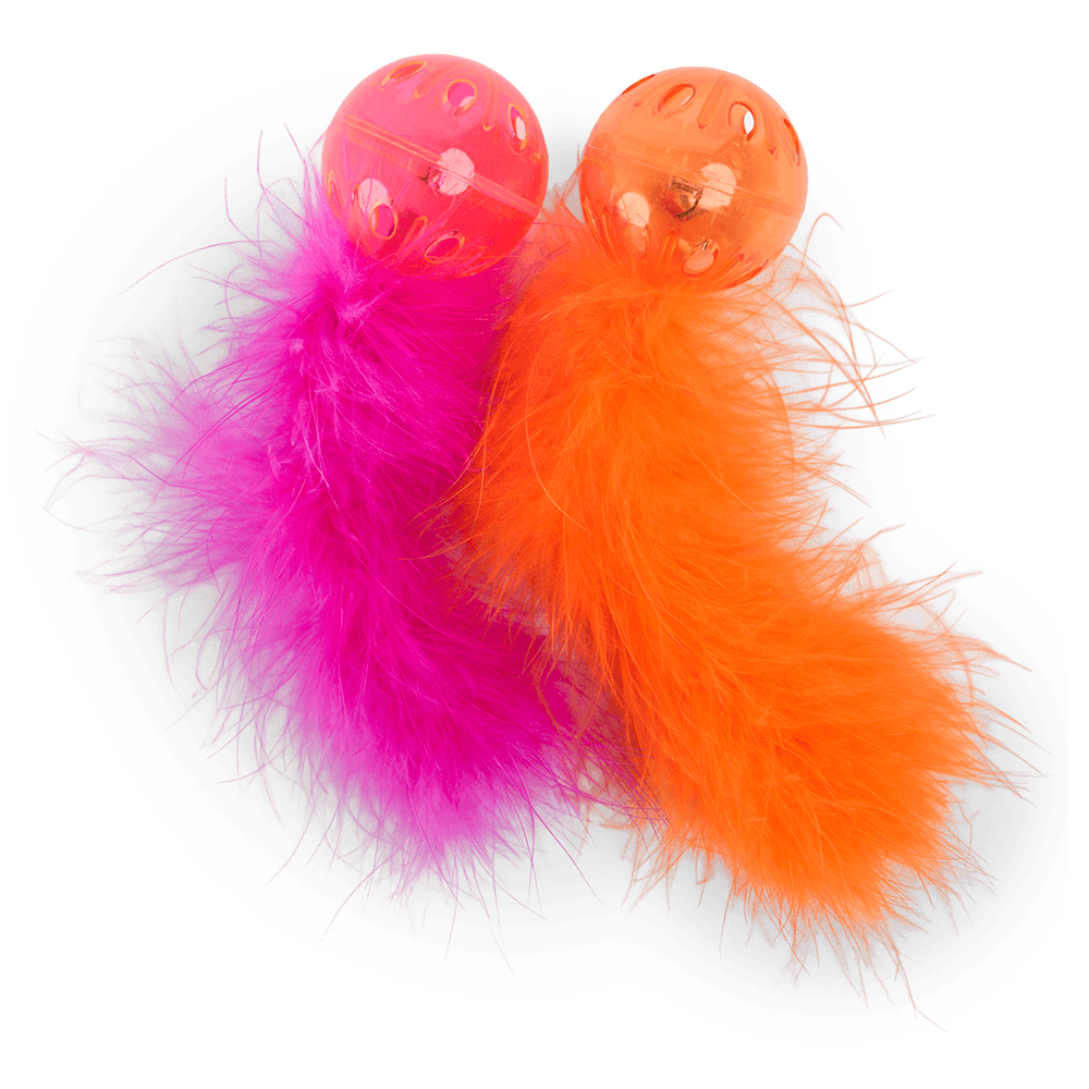 Cat Toy Lattice Ball Orange Pink