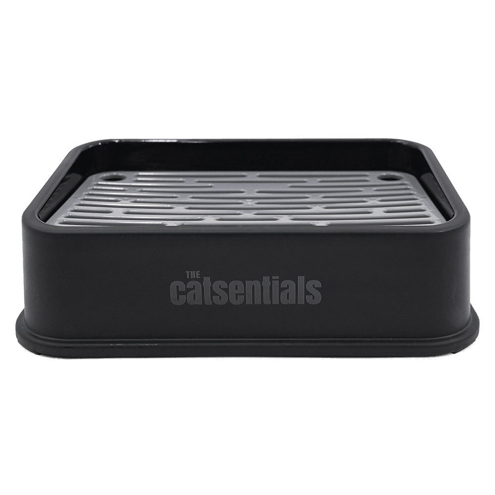Cat Litter Box Step Black