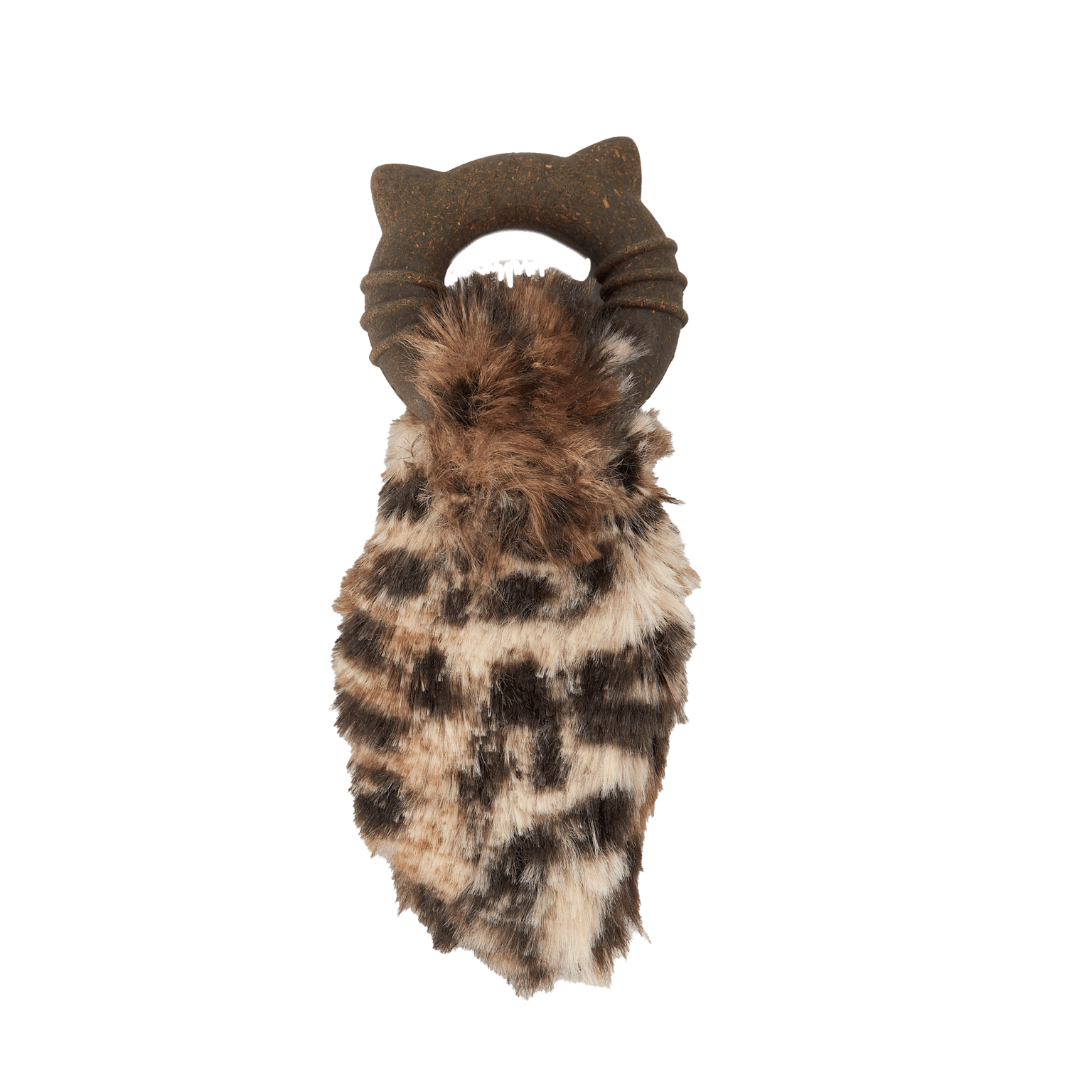 Compressed Catnip Head With Furry Tail Cat Toy