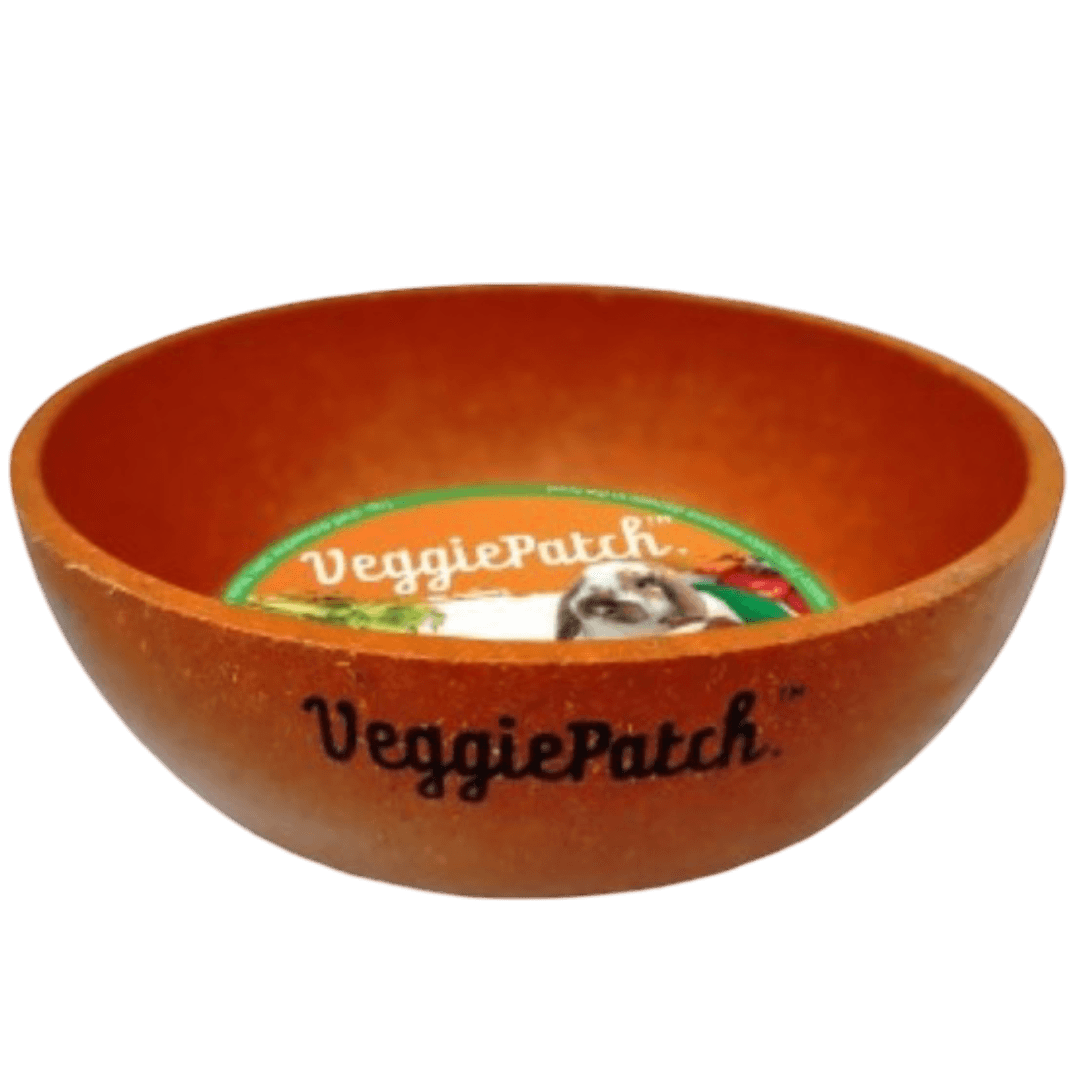 Veggie Patch Luna Dish Bamboo Bowl Orange For Small Animals