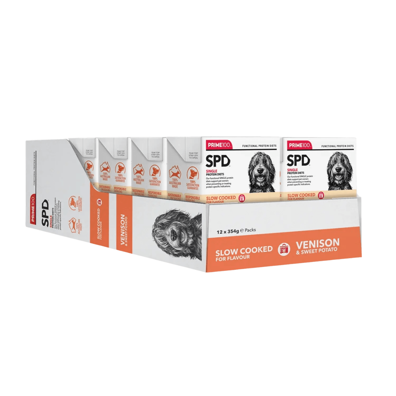 Prime100 SPD Slow Cooked Venison & Sweet Potato Wet Dog Food