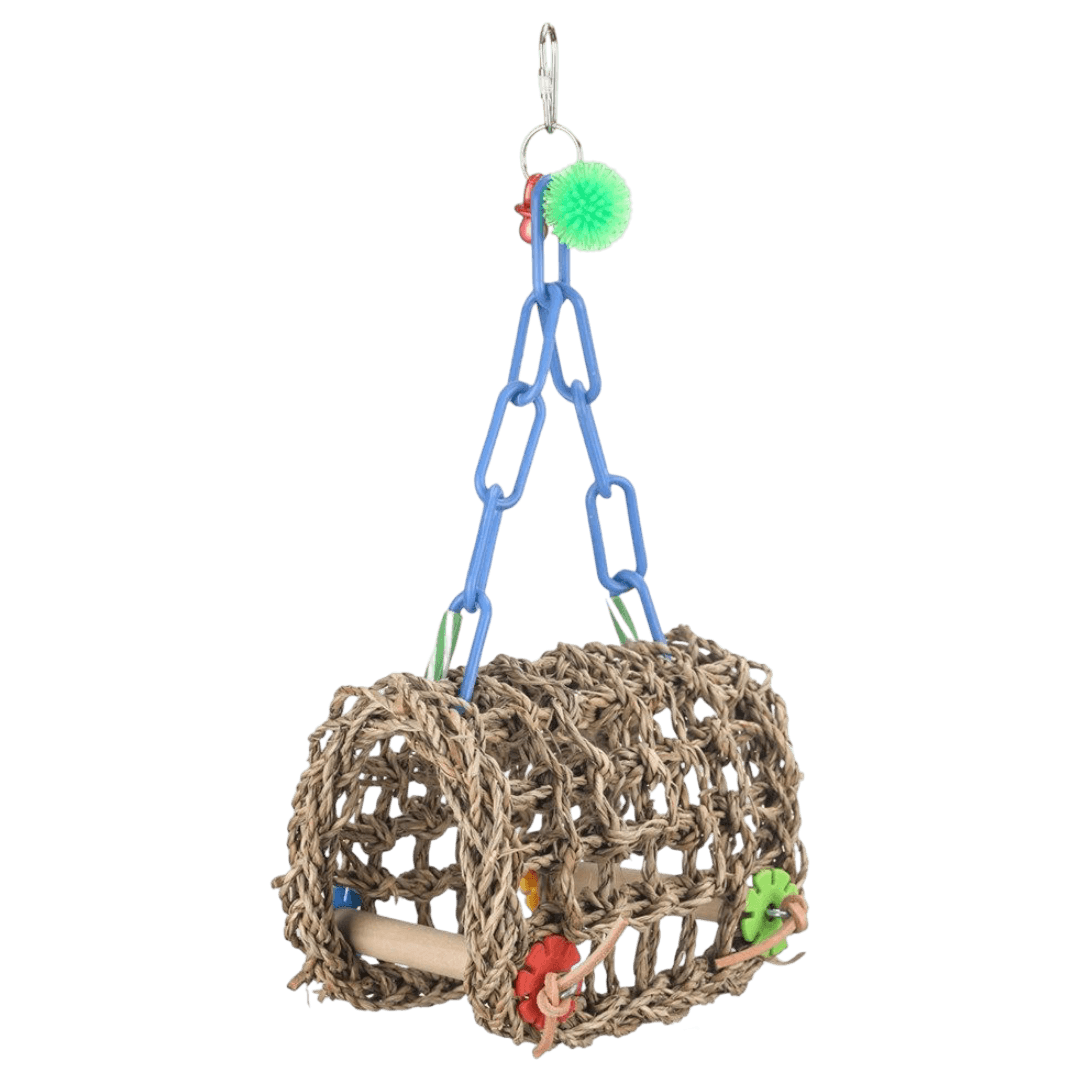 Wagon Ho Woven Grass Hanging Bird Perch