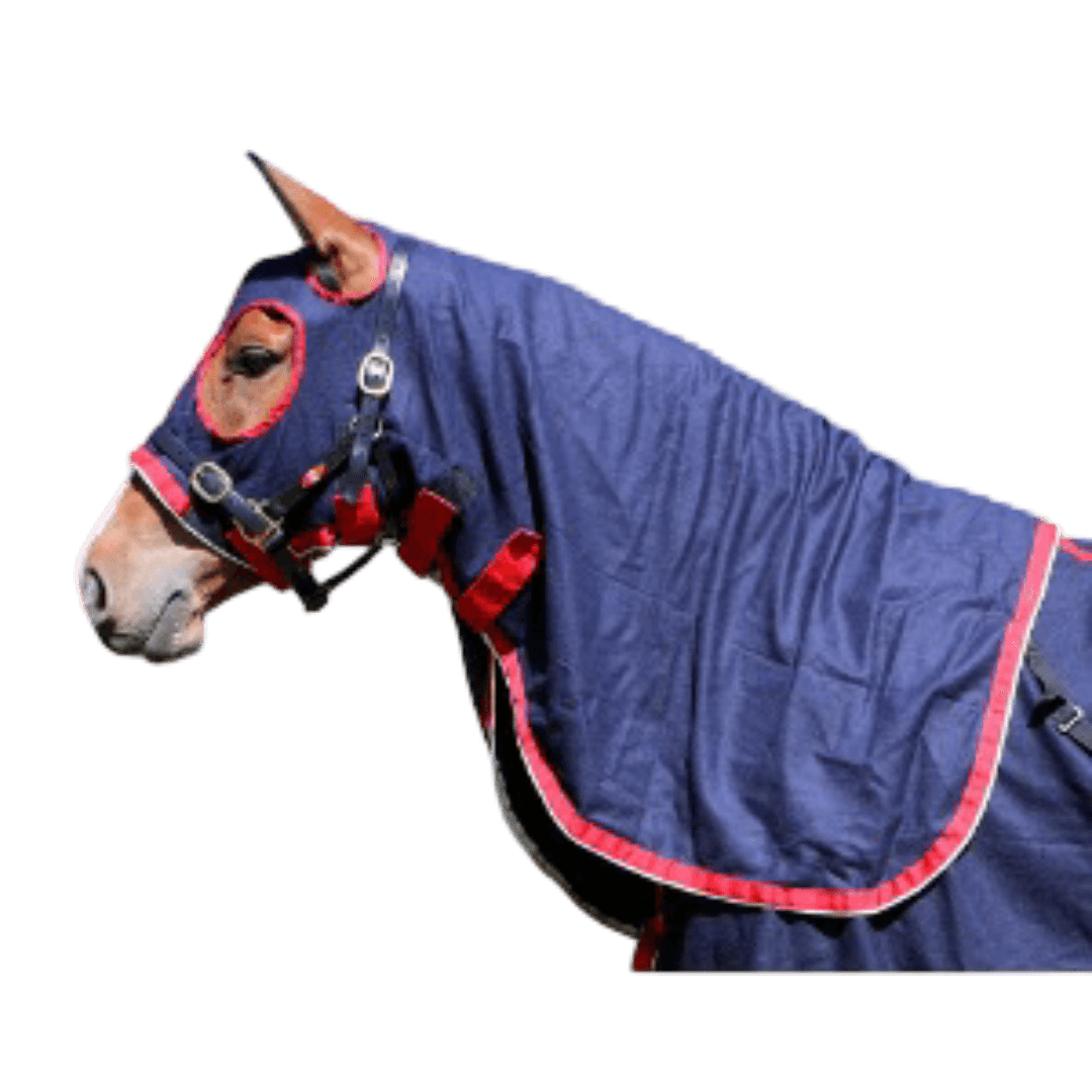 Navy Stadium Wool Hood For Horses